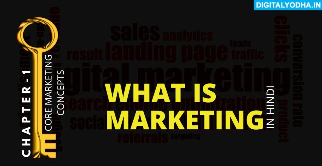 what is marketing in hindi, core marketing concepts, philip Kotler